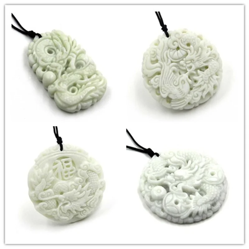 Natural White jade Dragon Phoe - огляд і ціна Men Accessories For Hand