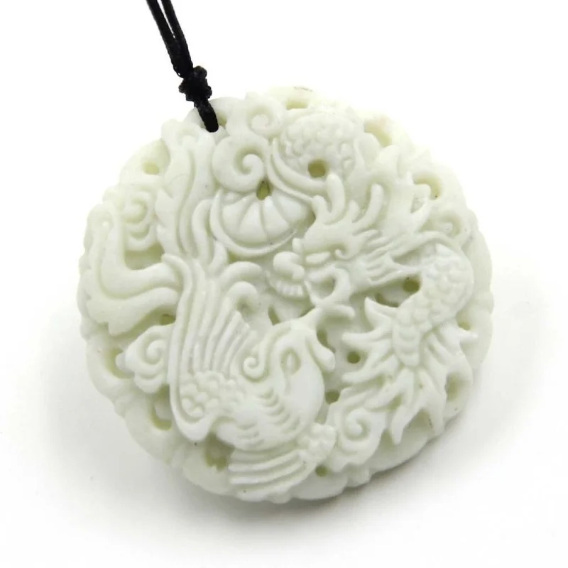 Natural White jade Dragon Phoe - огляд і ціна Men Accessories For Hand