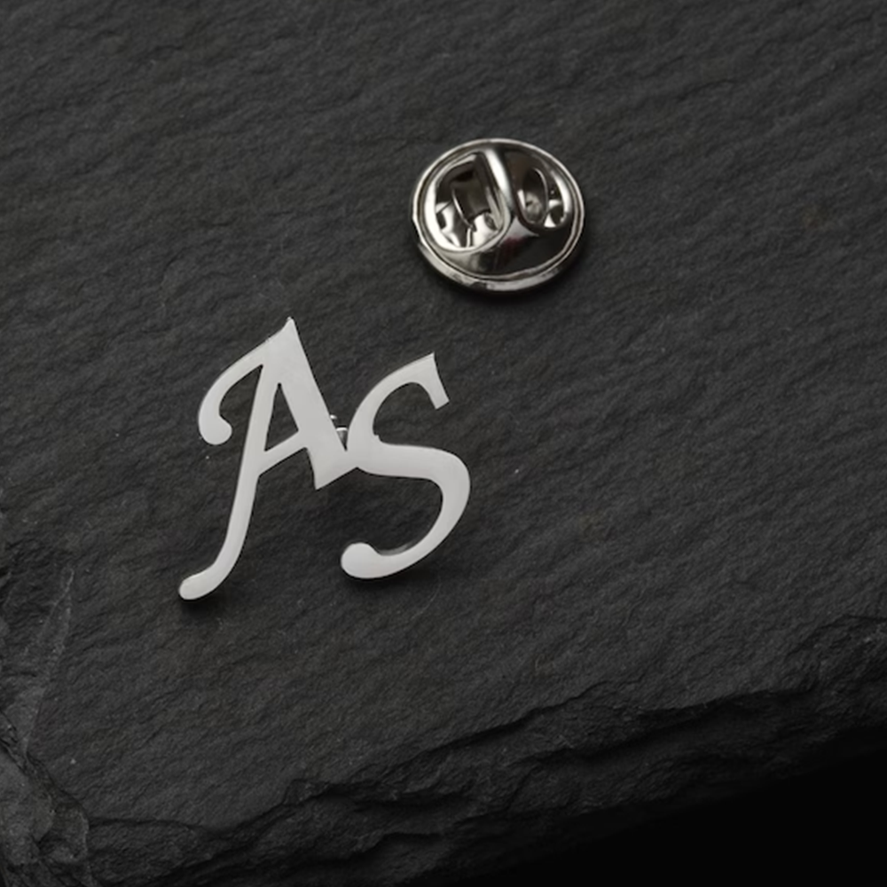 Custom Initials Brooch for Men - огляд і ціна Men Accessories Brooch