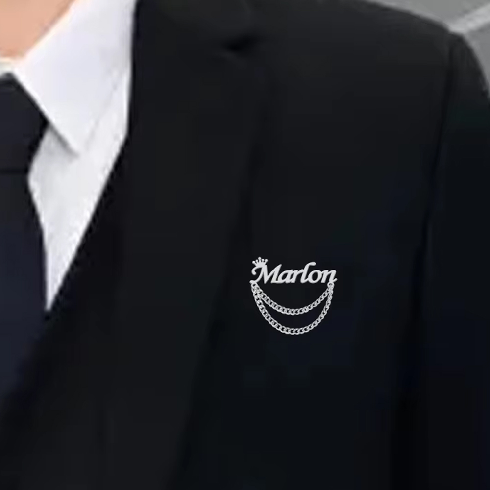 Personalized Name Brooch Custo - огляд і ціна Men Accessories Brooch