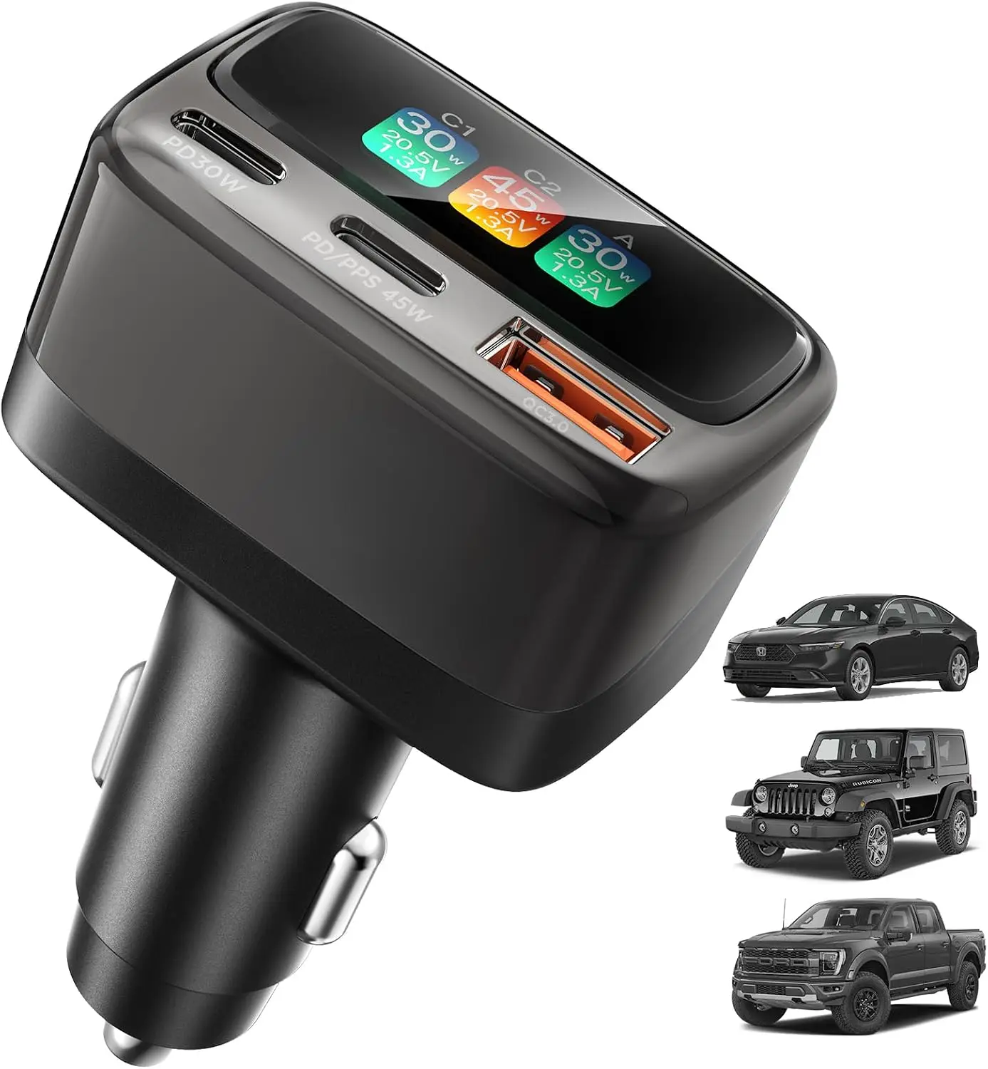 105W USB C Car Charger with Di - огляд і ціна Men'S Mens Accessories