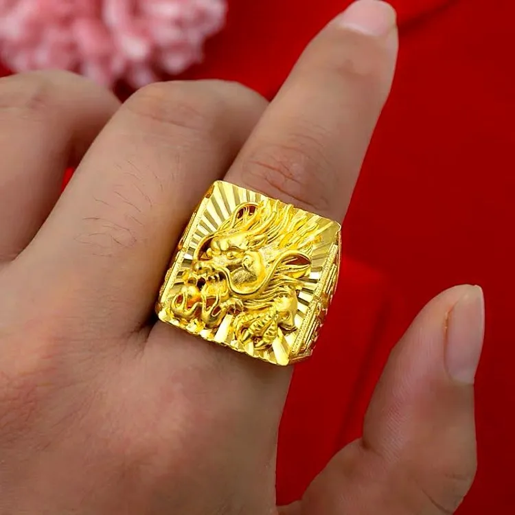 Real Pure K Gold Color Embosse - огляд і ціна Men'S Yellow Accessories