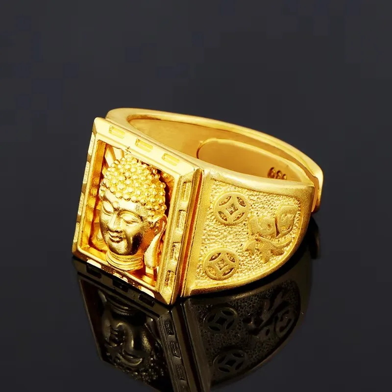 Real Pure K Gold Color Embosse - огляд і ціна Men'S Yellow Accessories