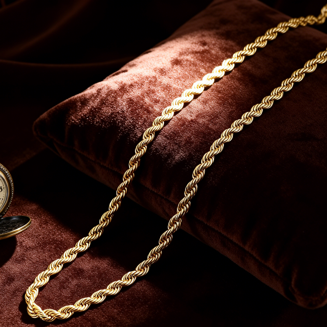 45-60cm Beautiful 18K Gold 4mm - огляд і ціна Men'S Accessories Office