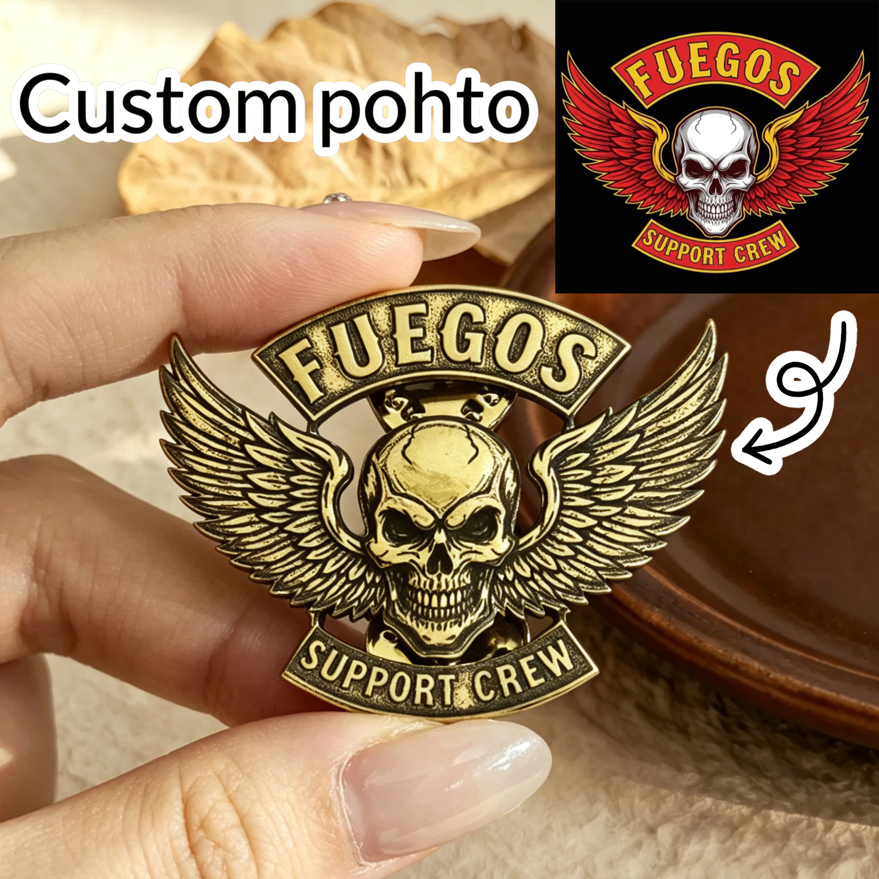 Personalized Laser Engraved St - огляд і ціна Men Accessories Brooch