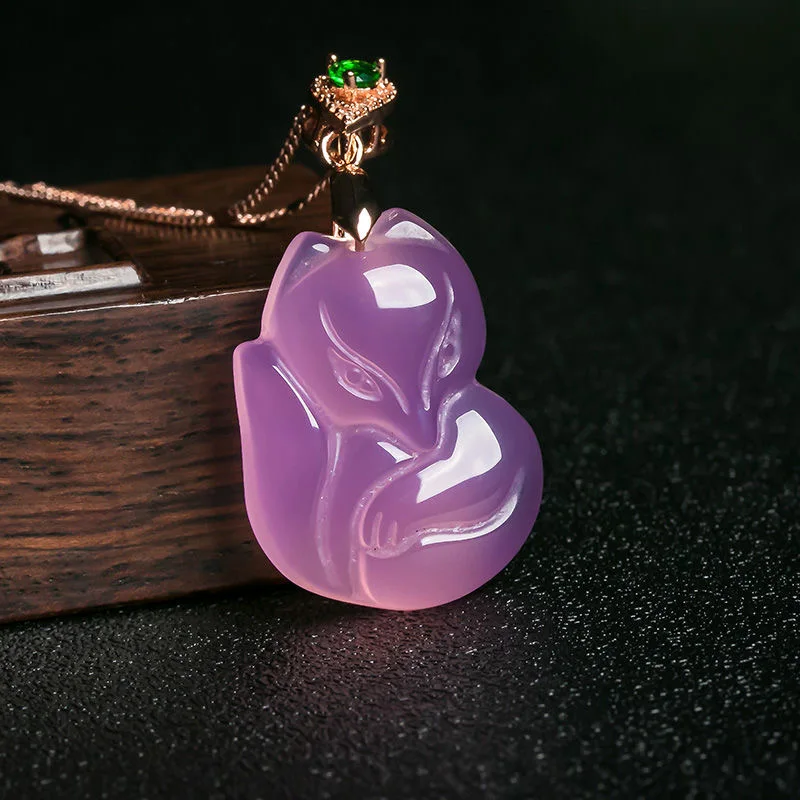 Natural Purple Agate Fox Penda - огляд і ціна Men Accessories For Hand