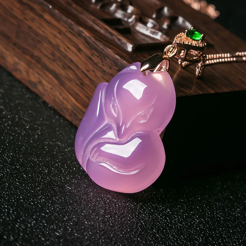 Natural Purple Agate Fox Penda - огляд і ціна Men Accessories For Hand