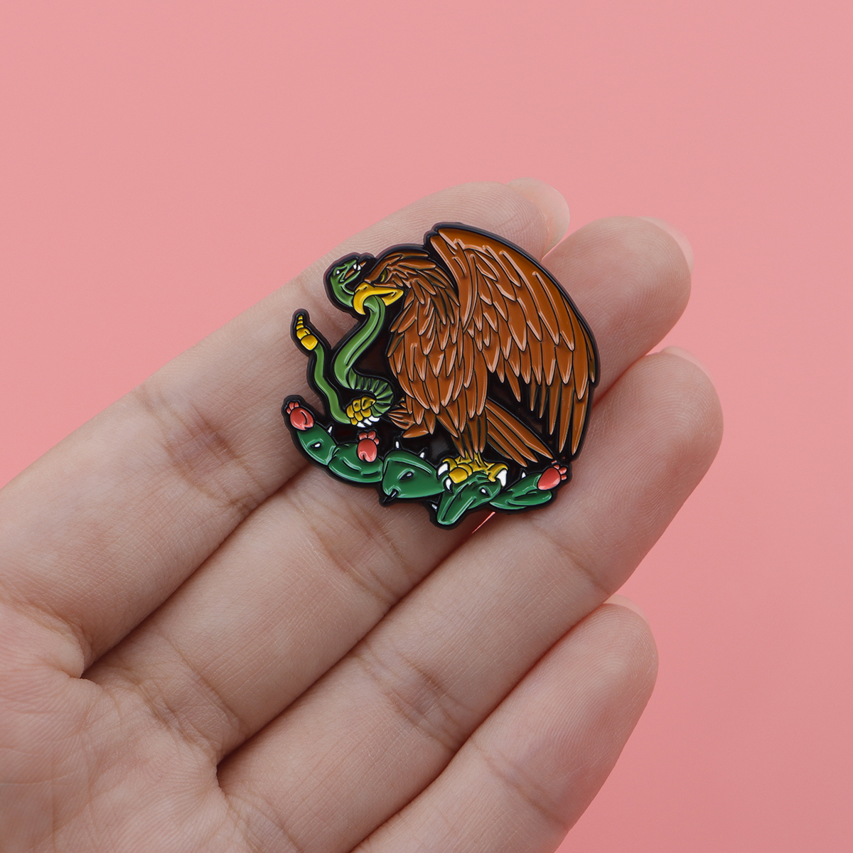 Mexican Eagle Enamel Pin Mexic - огляд і ціна Men Accessories Brooch