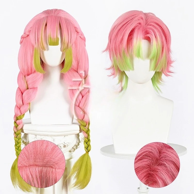 Kanroji Mitsuri Cosplay Wig Pi - огляд і ціна Men'S Suit Accessories