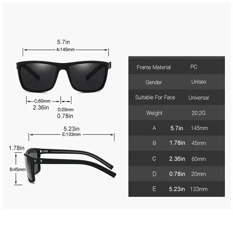 Square Outdoor Sport Sunglasse - огляд і ціна Sunglasses Polarized Men