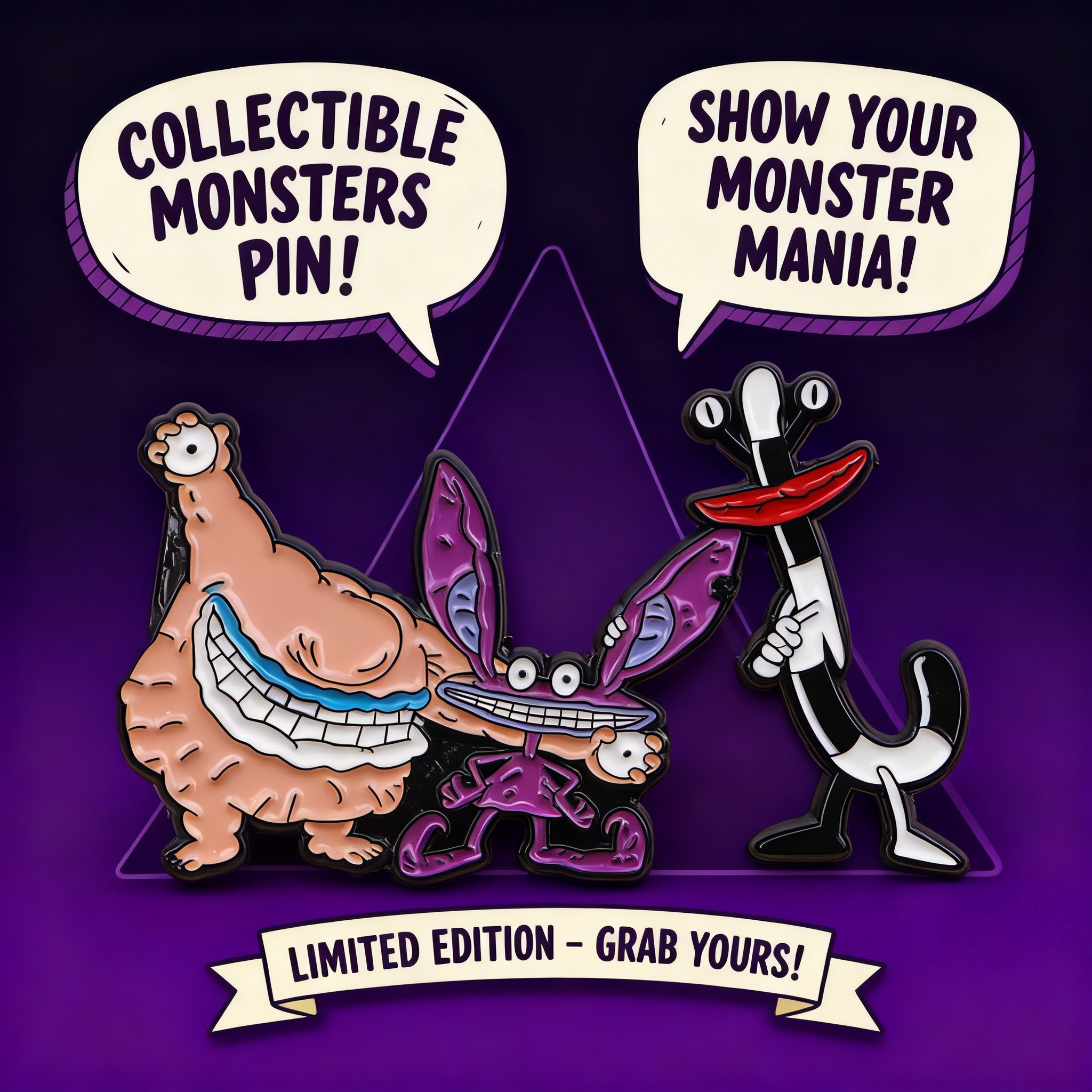 Cartoon Monster Enamel Pin Bad - огляд і ціна Men Accessories Brooch