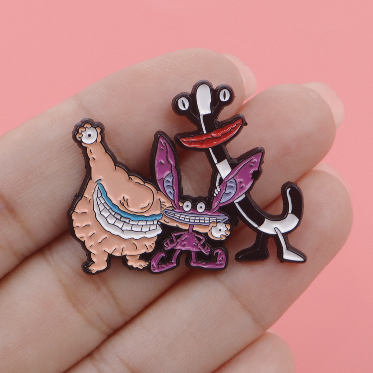 Cartoon Monster Enamel Pin Bad - огляд і ціна Men Accessories Brooch