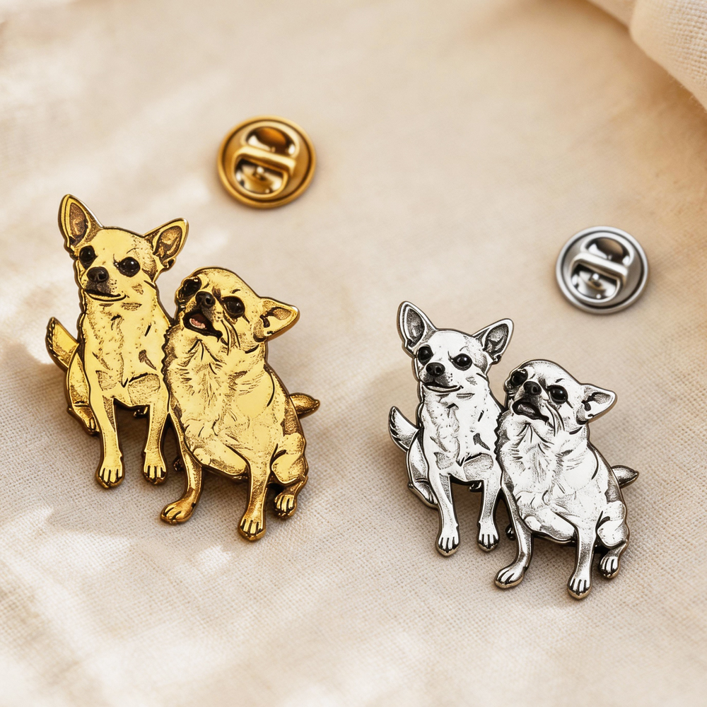 Custom Engrave Pet Photo Pins  - огляд і ціна Men Accessories Brooch