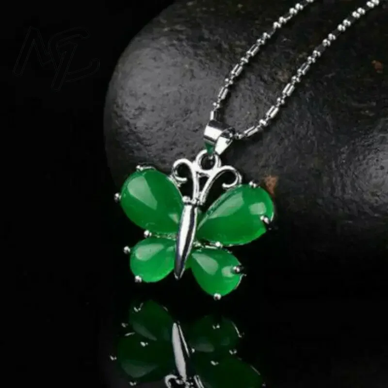 S925 Silver Green Jade Butterf - огляд і ціна Men Accessories For Hand