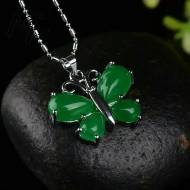 S925 Silver Green Jade Butterf - огляд і ціна Men Accessories For Hand