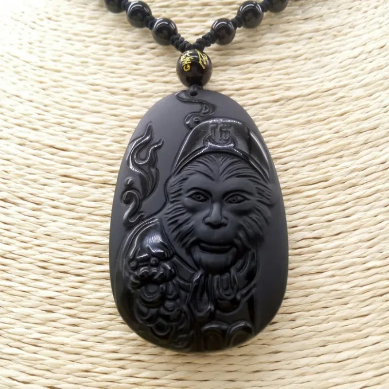 Natural Obsidian Sun WuKong Pe - огляд і ціна Men Accessories For Hand