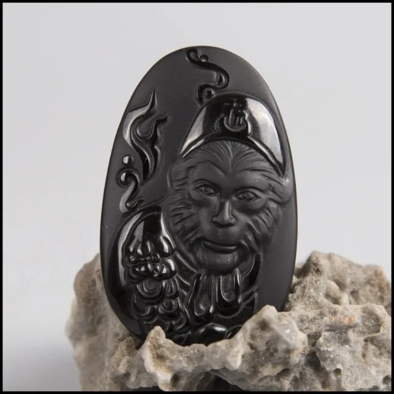 Natural Obsidian Sun WuKong Pe - огляд і ціна Men Accessories For Hand