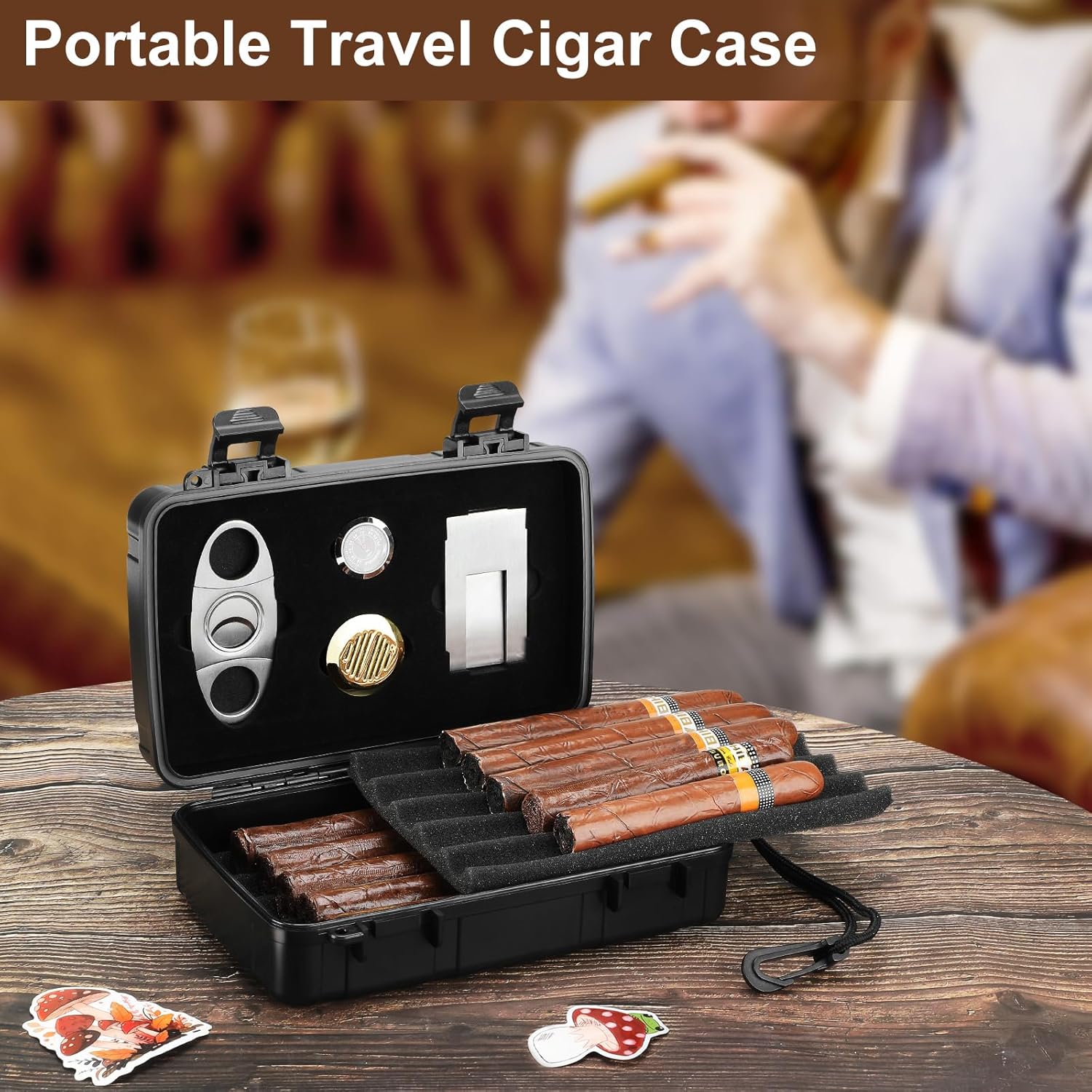 Portable Cigar Humidor Holds 1 - огляд і ціна Men'S Mens Accessories