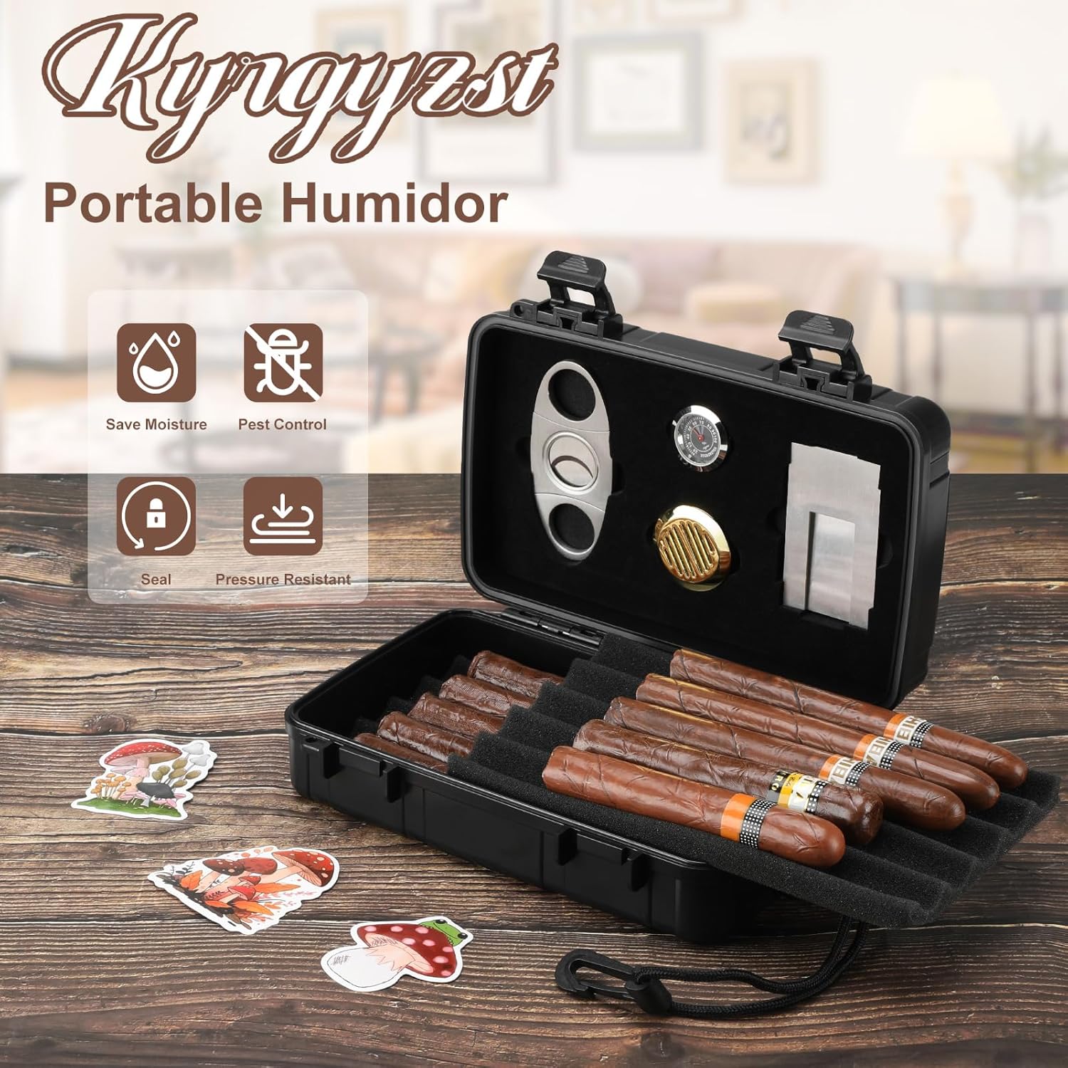 Portable Cigar Humidor Holds 1 - огляд і ціна Men'S Mens Accessories