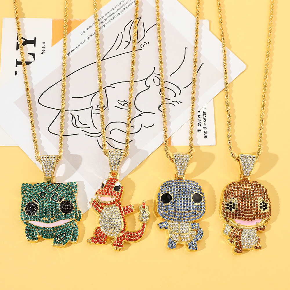 Diamond Studded Squirtle Neckl - огляд і ціна Men'S Accessories Fashion