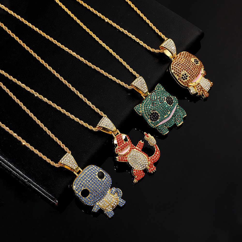 Diamond Studded Squirtle Neckl - огляд і ціна Men'S Accessories Fashion