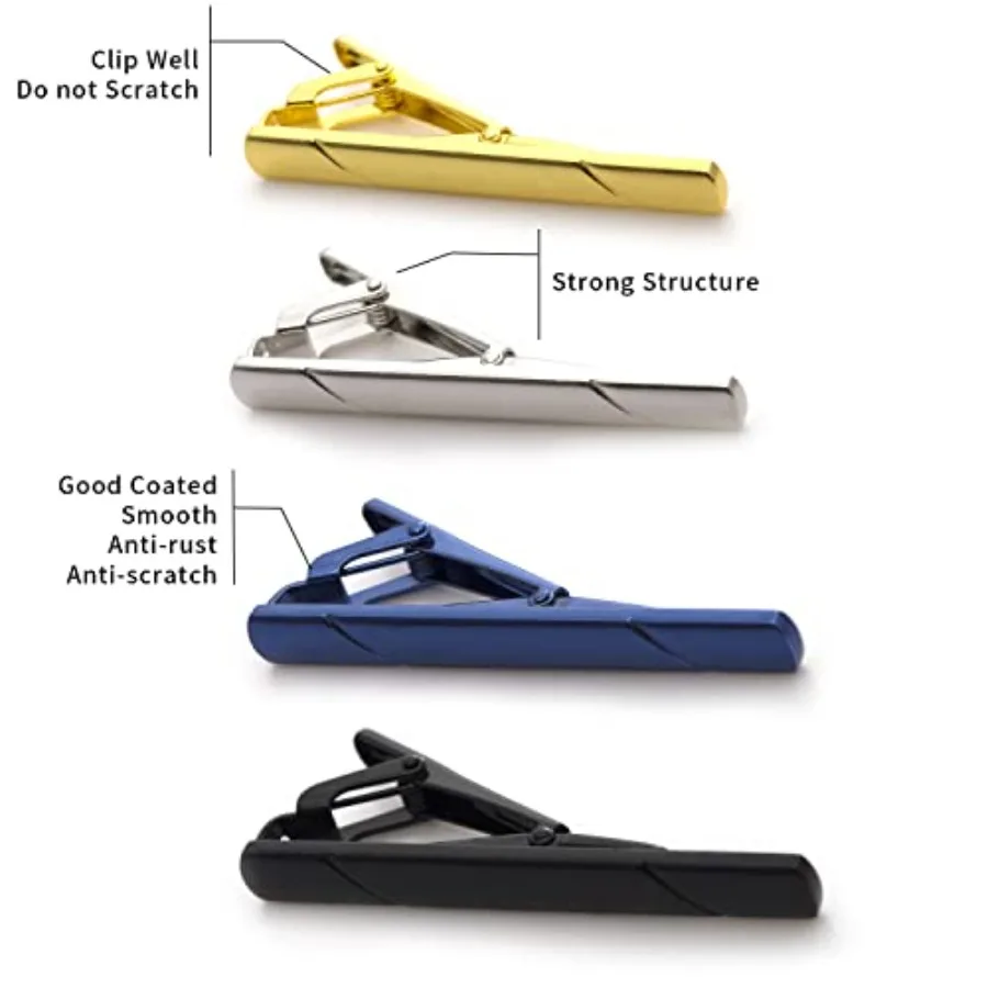 4Pcs Tie Clips For Men Tie Bar - огляд і ціна Men'S Accessories Fashion
