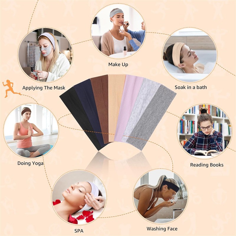 7Pcs Solid Elastic Hair Bands  - огляд і ціна Men'S Yoga Accessories