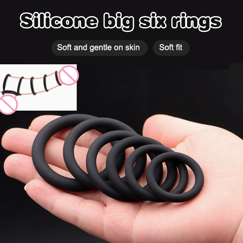 3/6Pcs Silicone Penis Ring Set - огляд і ціна Men Accessories Combo Set