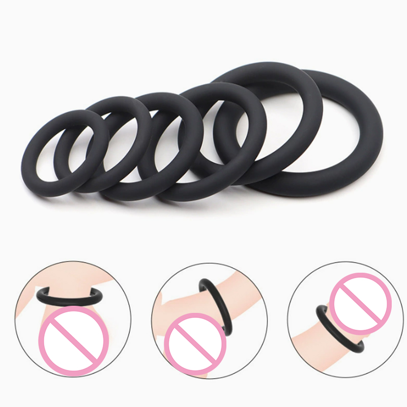 3/6Pcs Silicone Penis Ring Set - огляд і ціна Men Accessories Combo Set